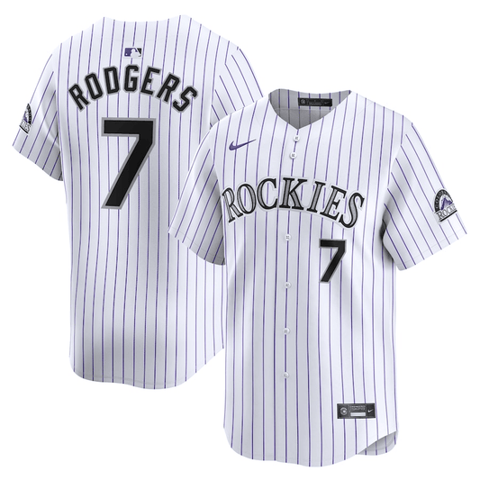 Brendan Rodgers Colorado Rockies 2024-2025 Home Limited Player White Jersey