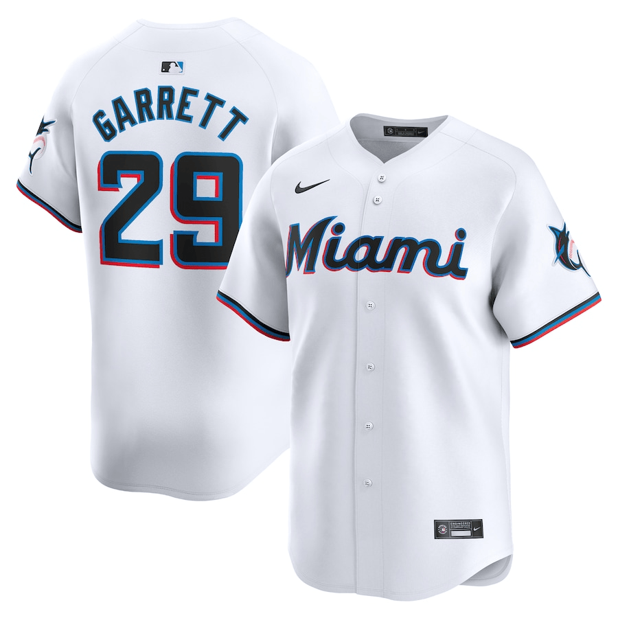 Braxton Garrett Miami Marlins 2024-2025 Home Limited White Jersey