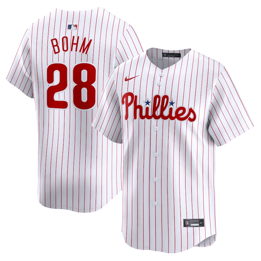 Alec Bohm Philadelphia Phillies 2024-2025 Home Player Name White Jersey