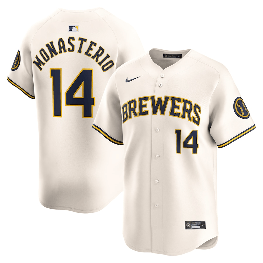 Andruw Monasterio Milwaukee Brewers 2024-2025 Home Limited Cream Jersey
