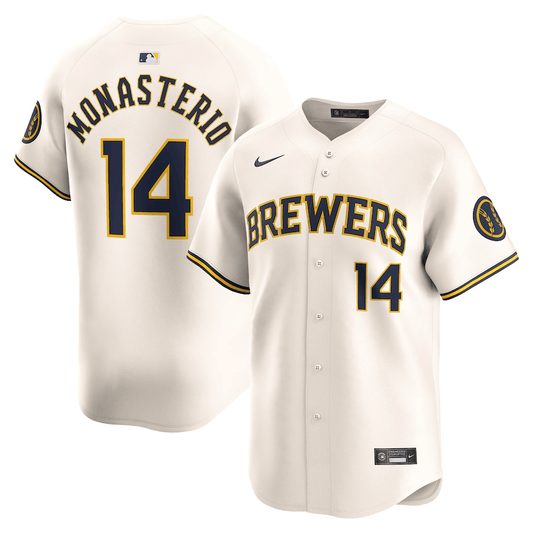 Andruw Monasterio Milwaukee Brewers 2024-2025 Home Limited Cream Jersey