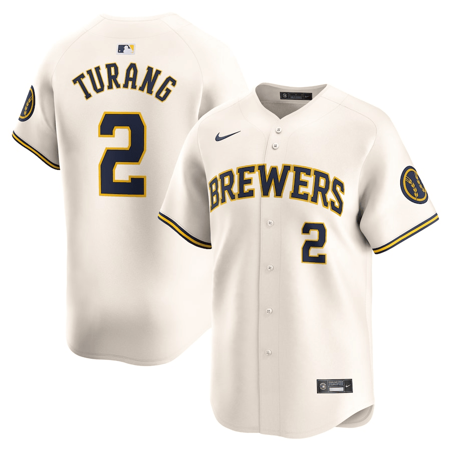 Brice Turang Milwaukee Brewers 2024-2025 Home Limited Cream Jersey