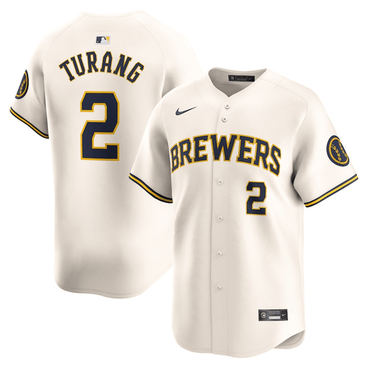 Brice Turang Milwaukee Brewers 2024-2025 Home Limited Cream Jersey