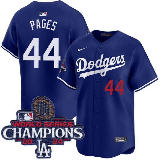 Andy Pages Los Angeles Dodgers 2024 Alternate Limited World Series Champions Royal Jersey