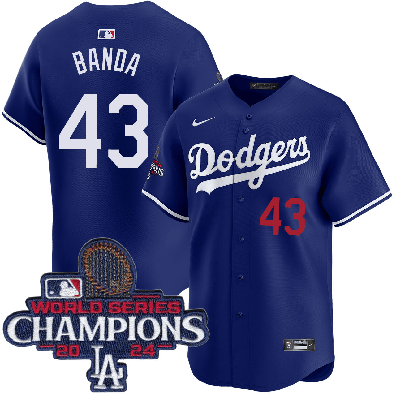 Anthony Banda Los Angeles Dodgers 2024 Alternate Limited World Series Champions Royal Jersey