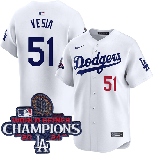 Alex Vesia Los Angeles Dodgers 2024 Home Limited World Series Champions White Jersey
