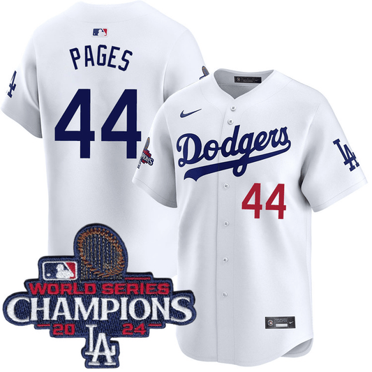 Andy Pages Los Angeles Dodgers 2024 Home Limited World Series Champions White Jersey