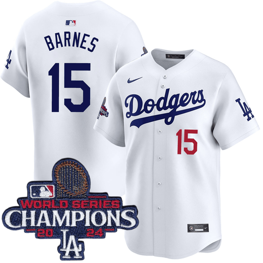 Austin Barnes Los Angeles Dodgers 2024 Home Limited World Series Champions White Jersey