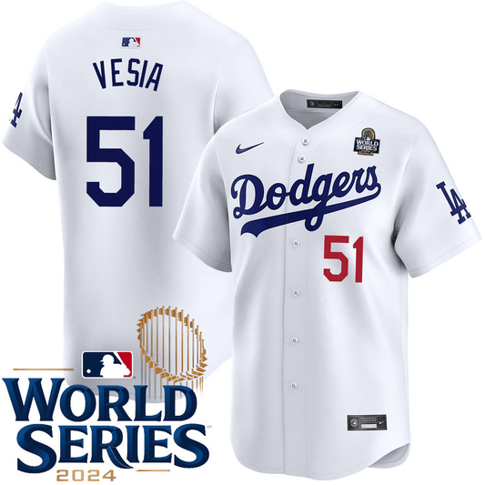 Alex Vesia Los Angeles Dodgers 2024 Home Limited World Series White Jersey