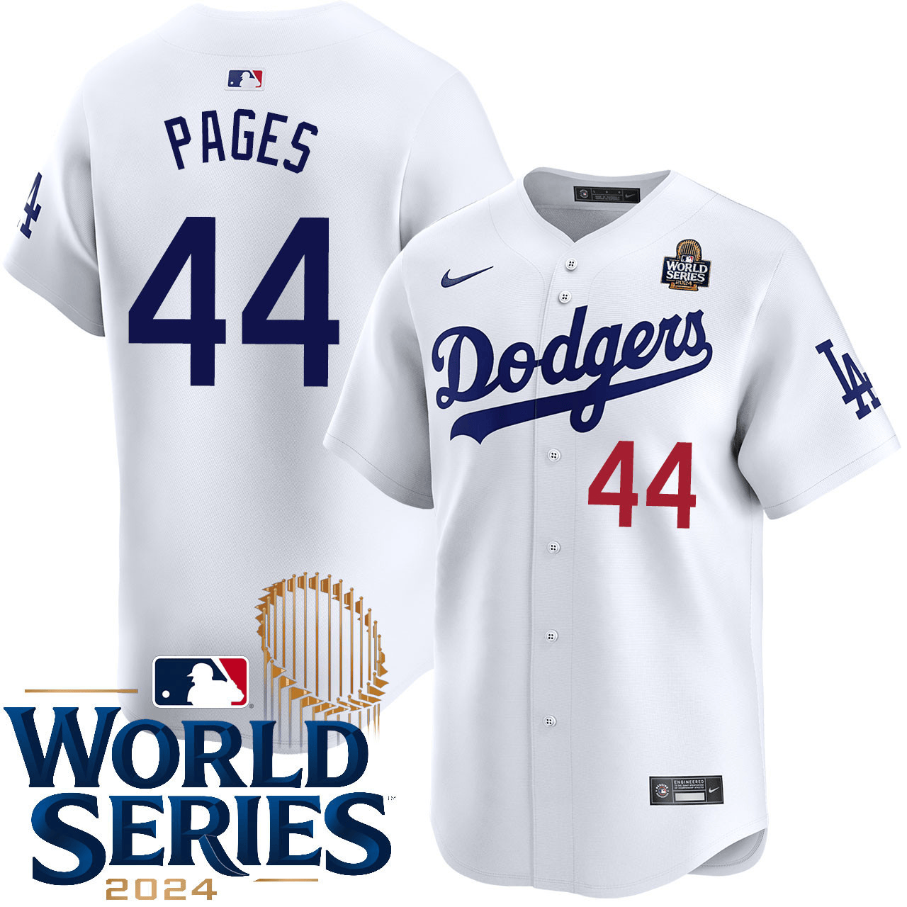 Andy Pages Los Angeles Dodgers 2024 Home Limited World Series White Jersey