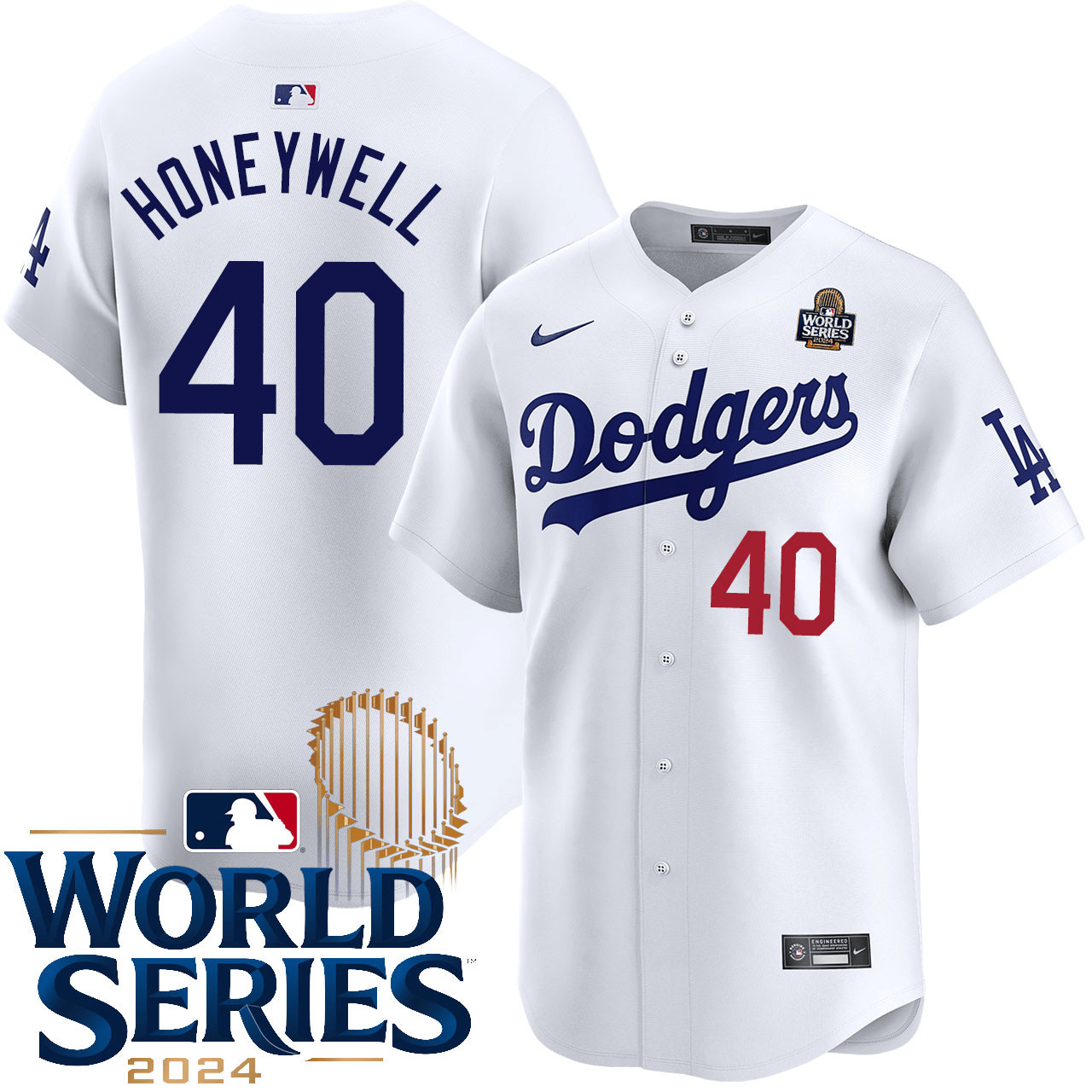 Bobby Miller Los Angeles Dodgers 2024 Home Limited World Series White Jersey