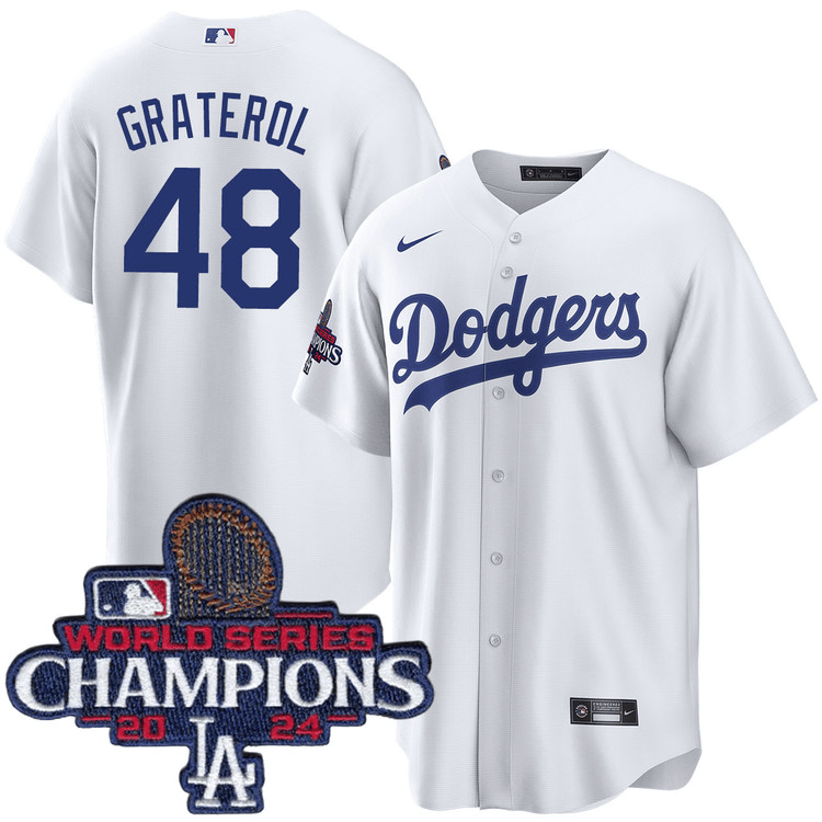 Brusdar Graterol Los Angeles Dodgers 2024 Home World Series Champions White Jersey