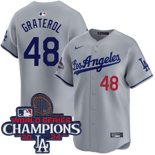 Brusdar Graterol Los Angeles Dodgers 2024 Road Limited World Series Champions Grey Jersey