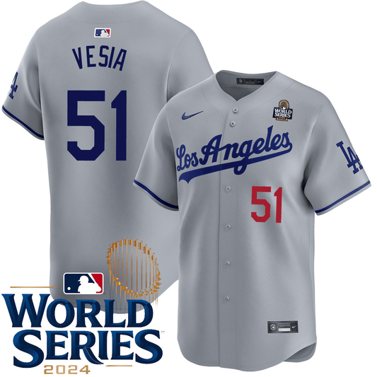 Alex Vesia Los Angeles Dodgers 2024 Road Limited World Series Grey Jersey