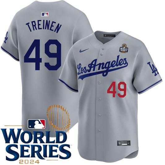Blake Treinen Los Angeles Dodgers 2024 Road Limited World Series Grey Jersey