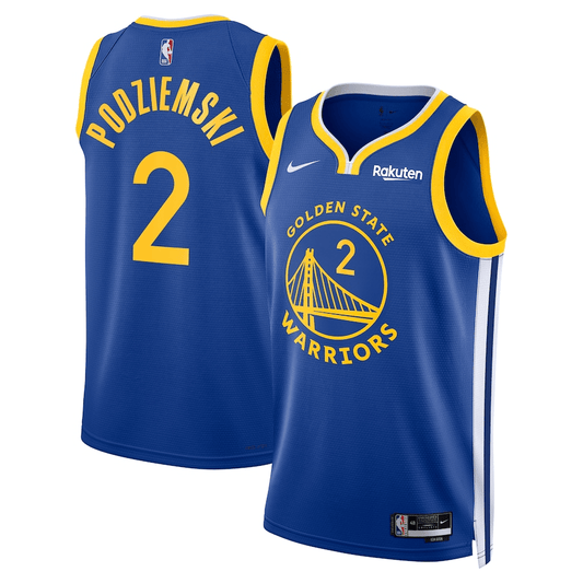 Brandin Podziemski Golden State Warriors 2024-2025 Icon Edition Swingman Badge Royal Jersey