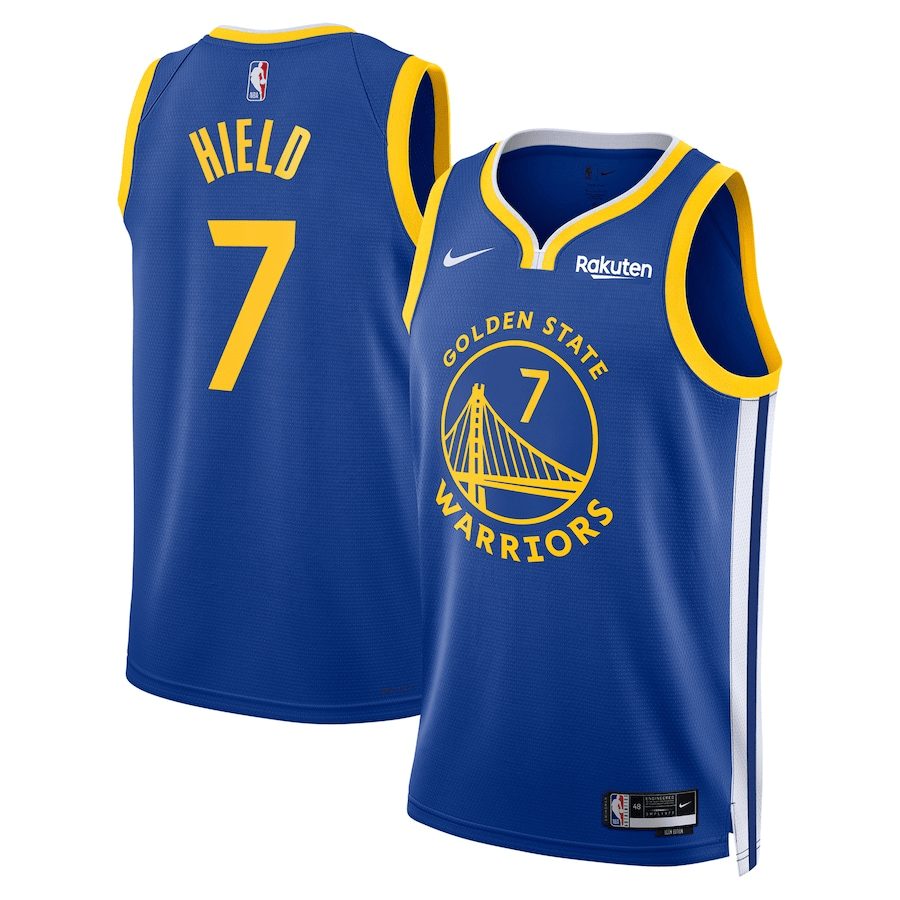 Buddy Hield Golden State Warriors 2024-2025 Icon Edition Swingman Badge Royal Jersey