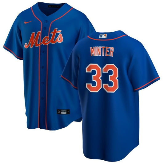 AJ Minter New York Mets 2025 Alternate Replica Jersey - Royal