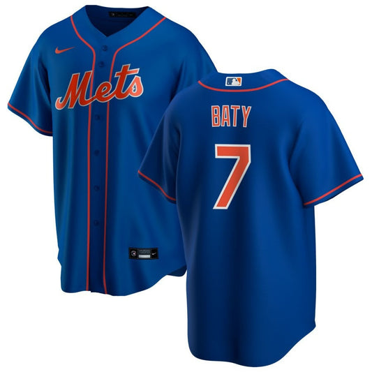 Brett Baty New York Mets 2025 Alternate Replica Jersey - Royal