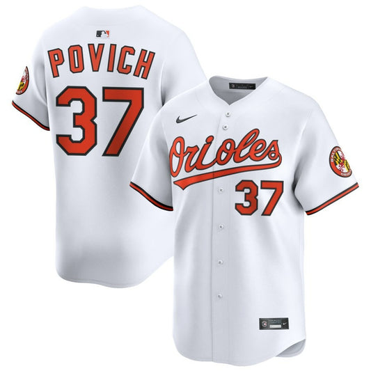 Cade Povich Baltimore Orioles 2025 Home Limited Jersey - White