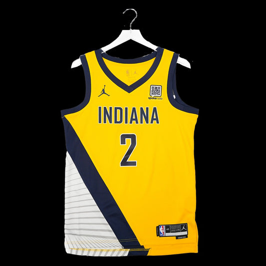 Andrew Nembhard Indiana Pacers 2025 Statement Swingman Jersey - Yellow