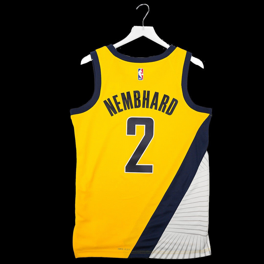 Andrew Nembhard Indiana Pacers 2025 Statement Swingman Jersey - Yellow