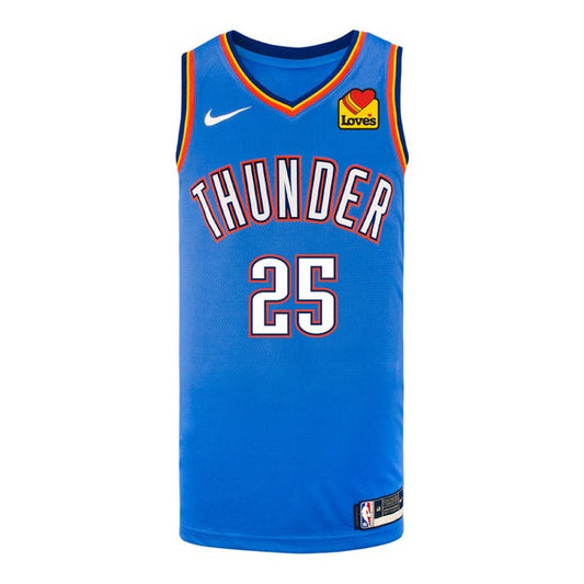 Ajay Mitchell Oklahoma City Thunder 2025 Icon Swingman Jersey - Blue