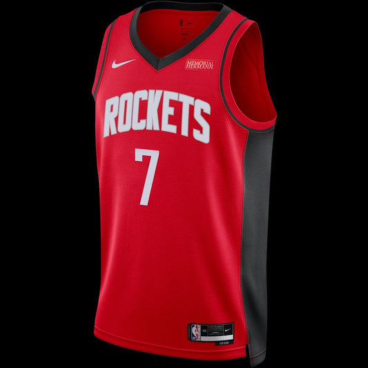 Cam Whitmore Houston Rockets 2025 Icon Edition Swingman Jersey - Red