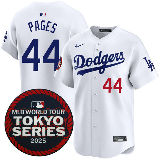 Andy Pages Los Angeles Dodgers 2025 Home Tokyo Series Jersey - White