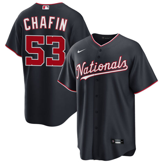 Andrew Chafin Washington Nationals 2025 Alternate Jersey - Navy