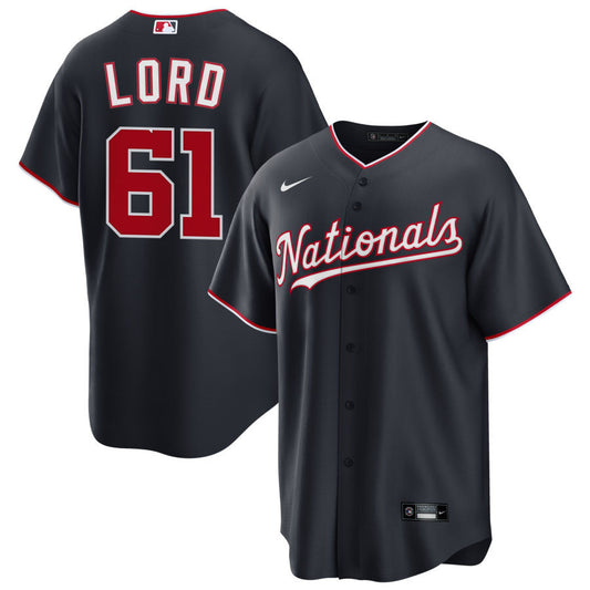 Brad Lord Washington Nationals 2025 Alternate Jersey - Navy