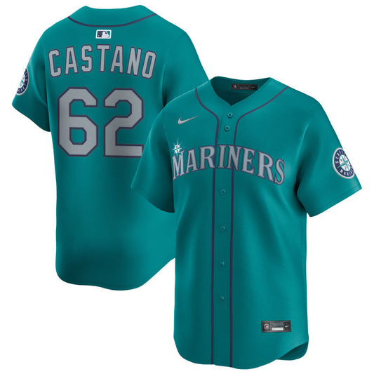 Blas Castano Seattle Mariners 2025 Alternate Limited Jersey - Aqua