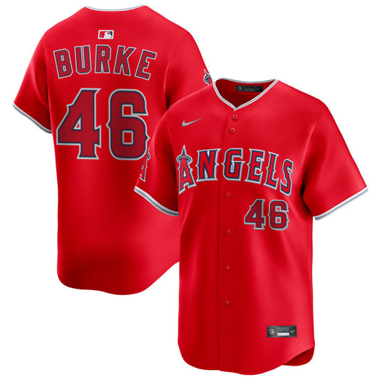Brock Burke Los Angeles Angels 2025 Alternate Limited Jersey - Red