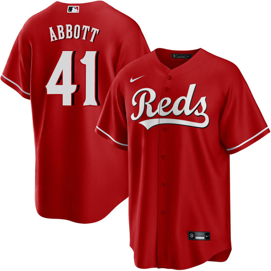 Andrew Abbott Cincinnati Reds 2025 Alternate Jersey - Red