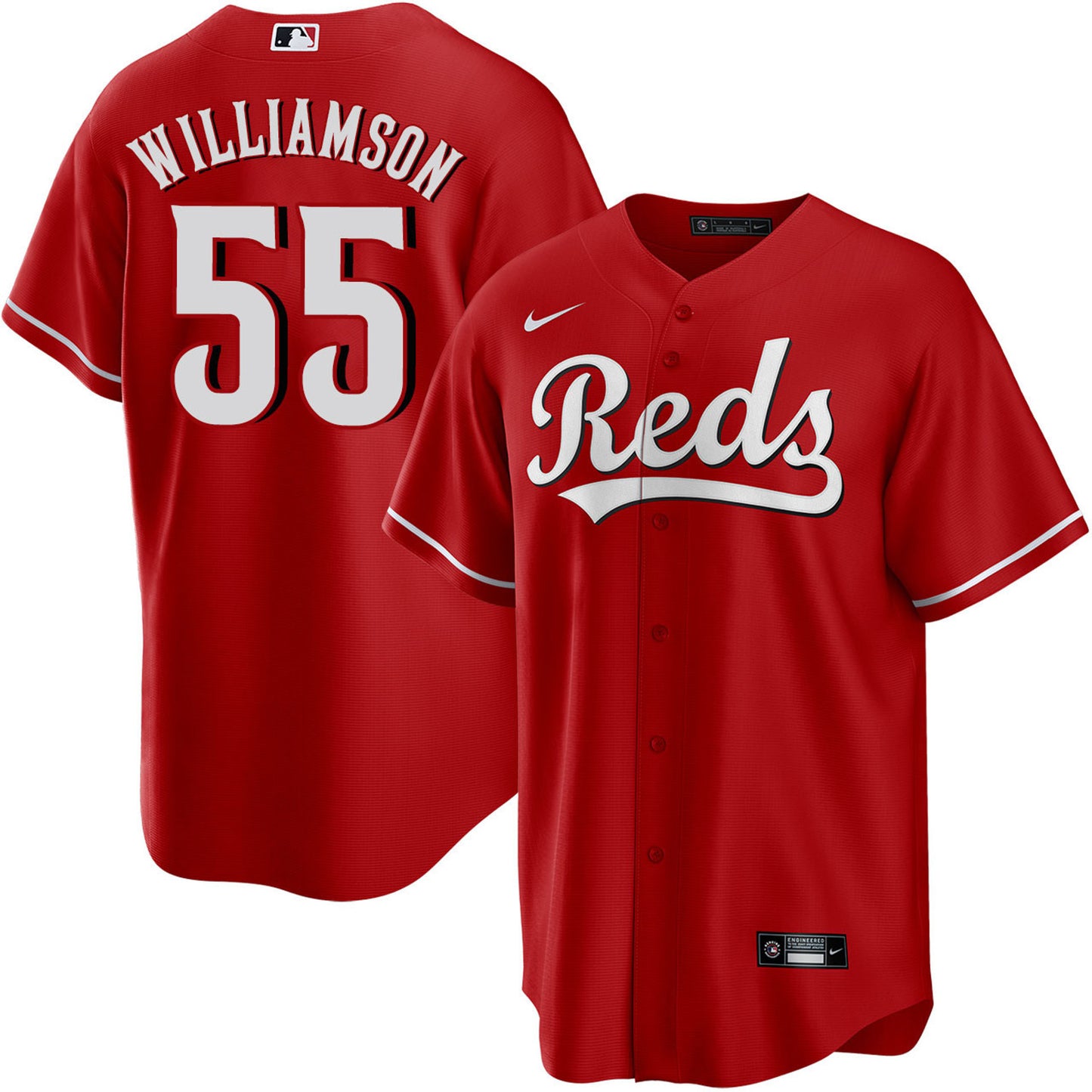 Brandon Williamson Cincinnati Reds 2025 Alternate Jersey - Red