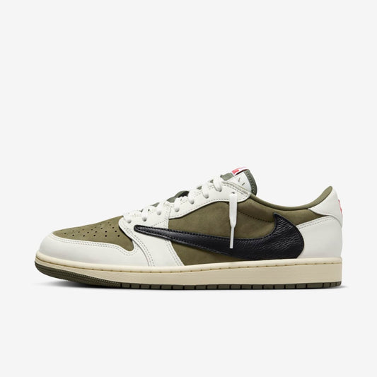 Men's Travis Scott x Air Jordan 1 Low ' Medium Olive' Shoes
