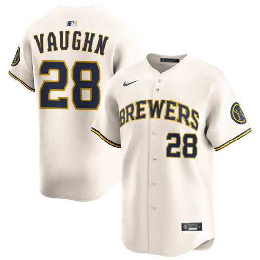 Andrew Vaughn Milwaukee Brewers 2025 Home Limited Jersey - Cream