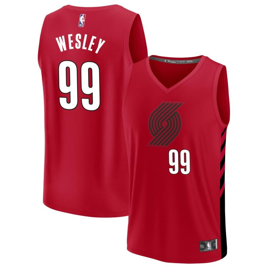 Blake Wesley Portland Trail Blazers 2025 Fast Break Statement Edition Jersey - Red