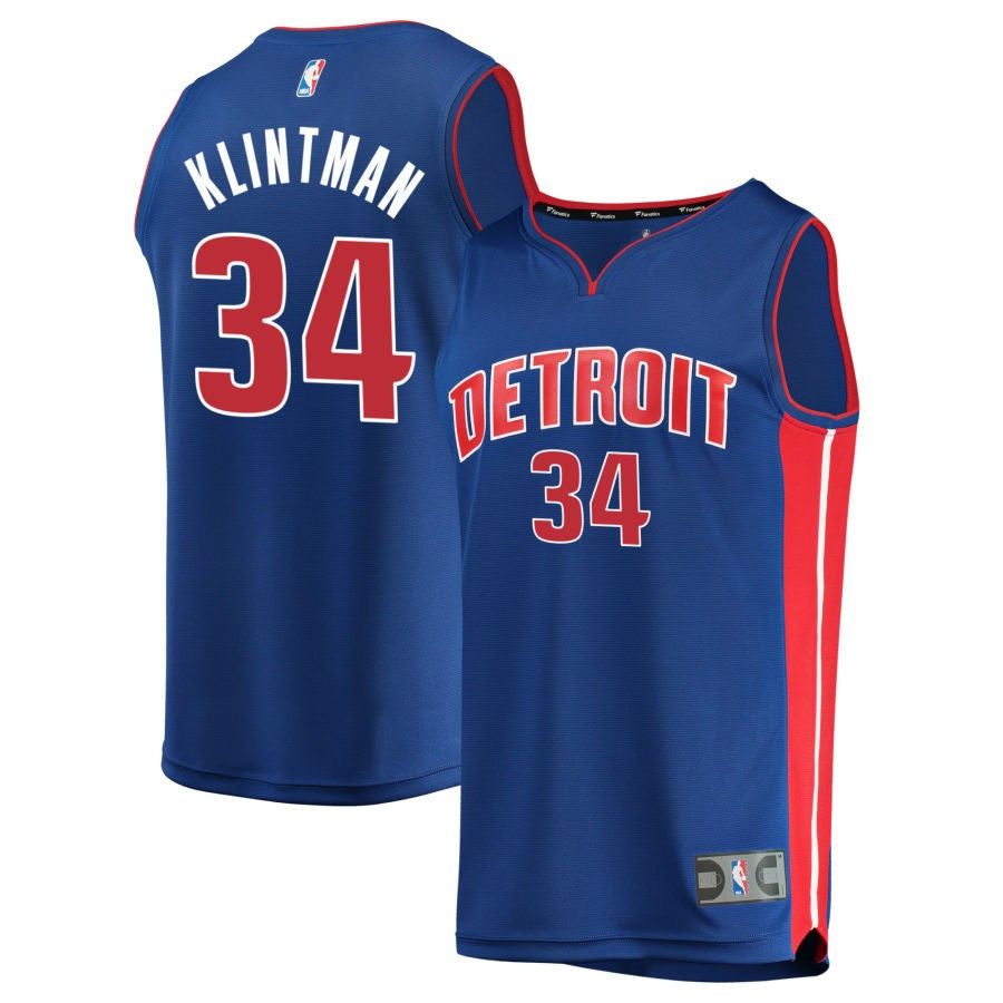 Bobi Klintman Detroit Pistons 2025 Icon Edition Fast Break Jersey - Blue
