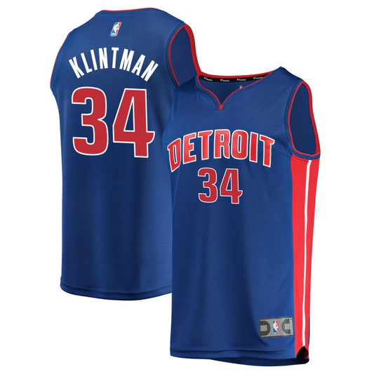 Bobi Klintman Detroit Pistons 2025 Icon Edition Fast Break Jersey - Blue