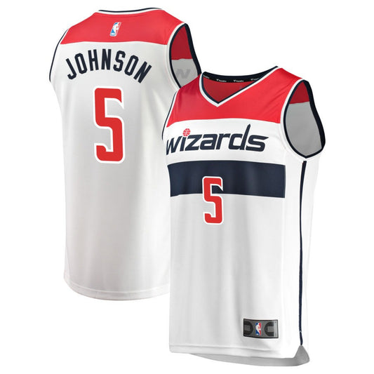 AJ Johnson Washington Wizards 2025 Association Edition Fast Break Jersey - White