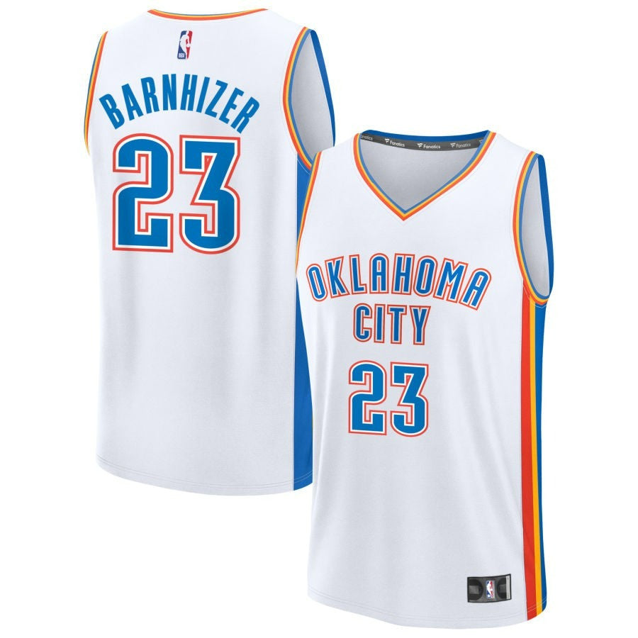 Brooks Barnhizer Oklahoma City Thunder 2025 Association Edition Fast Break Jersey - White