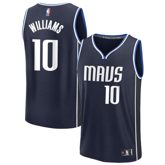 Brandon Williams Dallas Mavericks 2025 Statement Edition Fast Break Jersey - Navy
