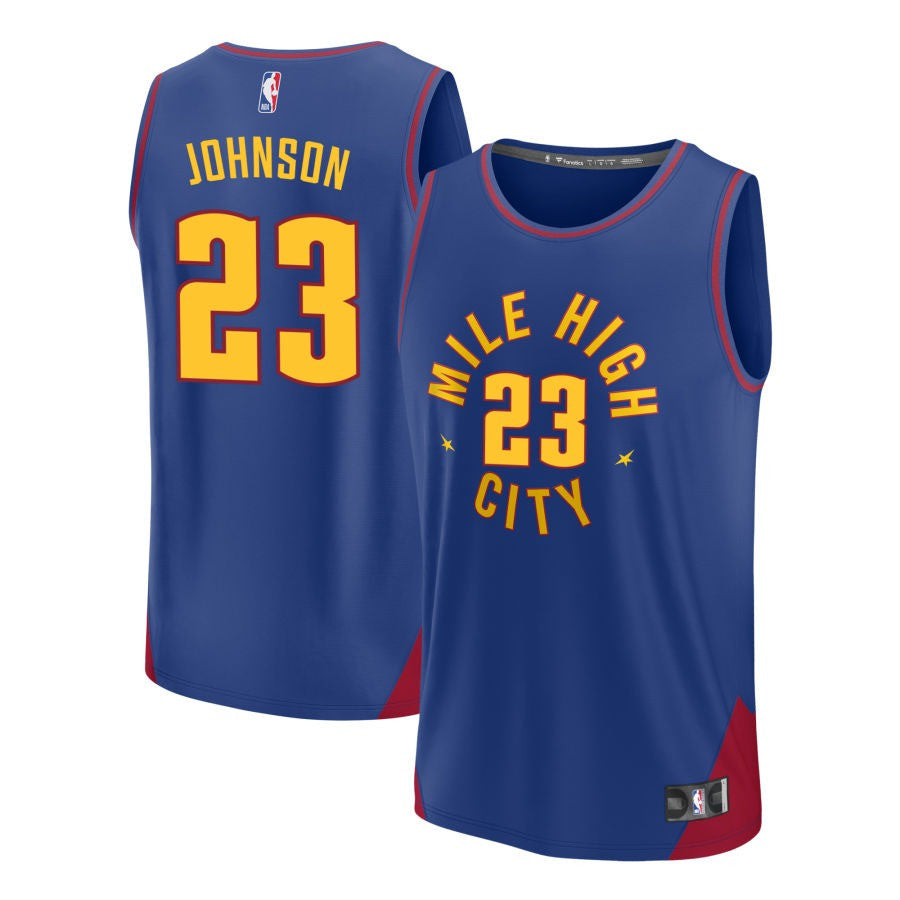 Cameron Johnson Denver Nuggets 2025 Statement Edition Fast Break Jersey - Blue