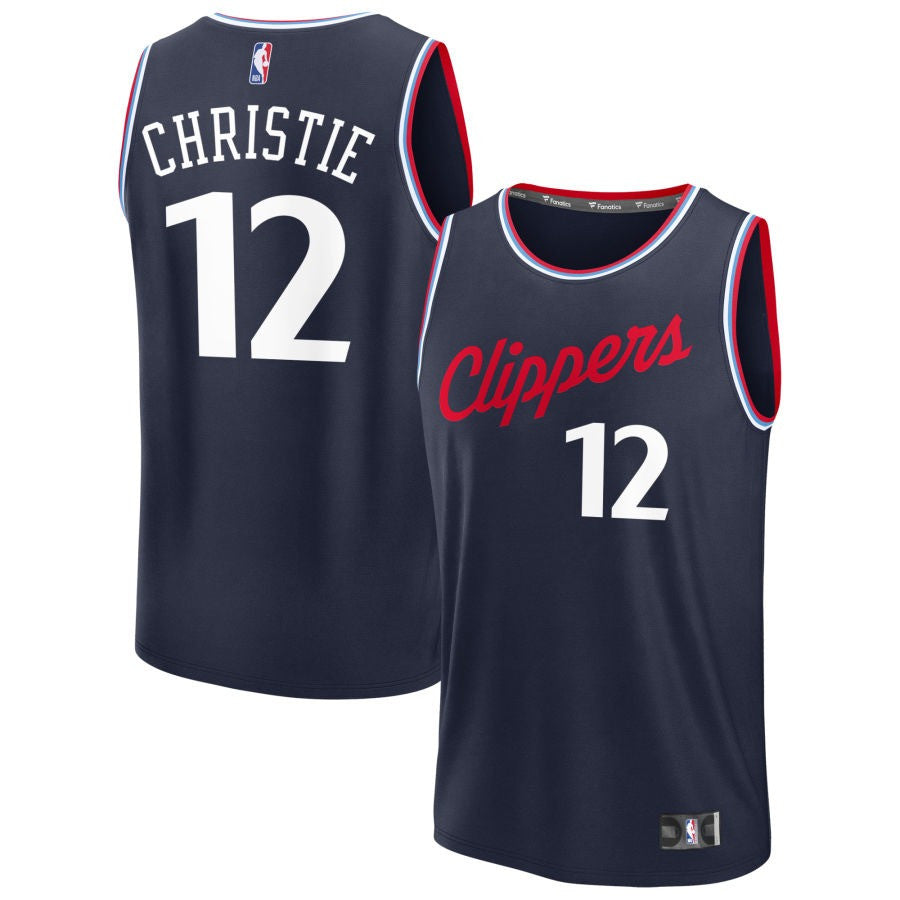 Cam Christie LA Clippers 2025 Icon Edition Fast Break Jersey - Navy