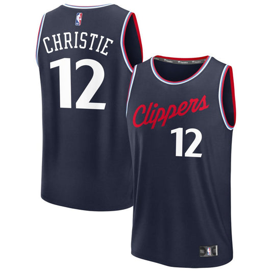 Cam Christie LA Clippers 2025 Icon Edition Fast Break Jersey - Navy
