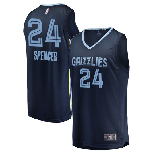 Cam Spencer Memphis Grizzlies 2025 Icon Edition Fast Break Jersey - Navy