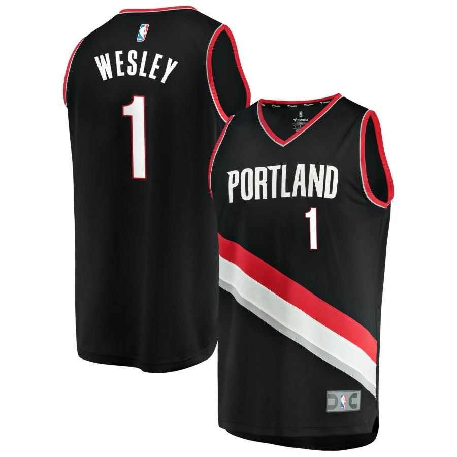 Blake Wesley Portland Trail Blazers 2025 Icon Edition Fast Break Jersey - Black