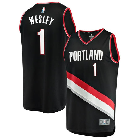 Blake Wesley Portland Trail Blazers 2025 Icon Edition Fast Break Jersey - Black