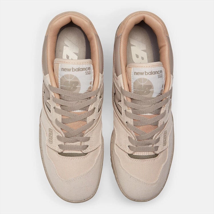 Men's New Balance 550 Cream Canvas Shoes